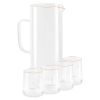 Thyme & Table 5-Piece Harvest Pitcher and 9oz Drinking Glass Set