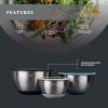 Thyme & Table 6-Piece Mixing Bowl Set with Easy Grip Transparent Lids