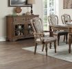 Transitional 9pc Dining Set Dining Table 6xSide Chairs And 2x Arm Chairs Cushion Seat Ash Oak Finish Kitchen Dining Room