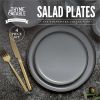 Thyme & Table Dinnerware Gray Ava Stoneware Salad Round Plates, 4 Pack