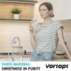 Vortopt Faucet Water Filter For Sink - NSF Certified Water Purifier For Faucet, 400 Gallons Faucet Mount Tap Water Filtration System For Kitchen